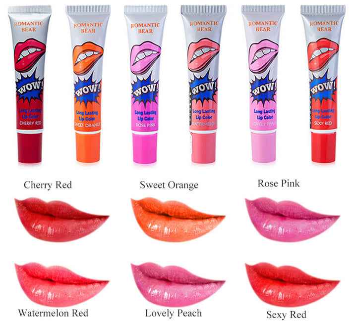 Peel-Off Liquid Lipstick Mask – Waterproof, Long-Lasting Lip Tint (6 Colors) - Glowify