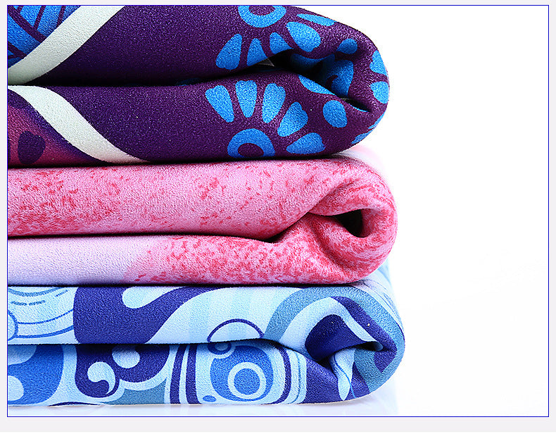 PU Rubber Suede Yoga Mat – Non-Slip Extra Wide Fitness Mat for Home & Gym (183×68cm) - Glowify