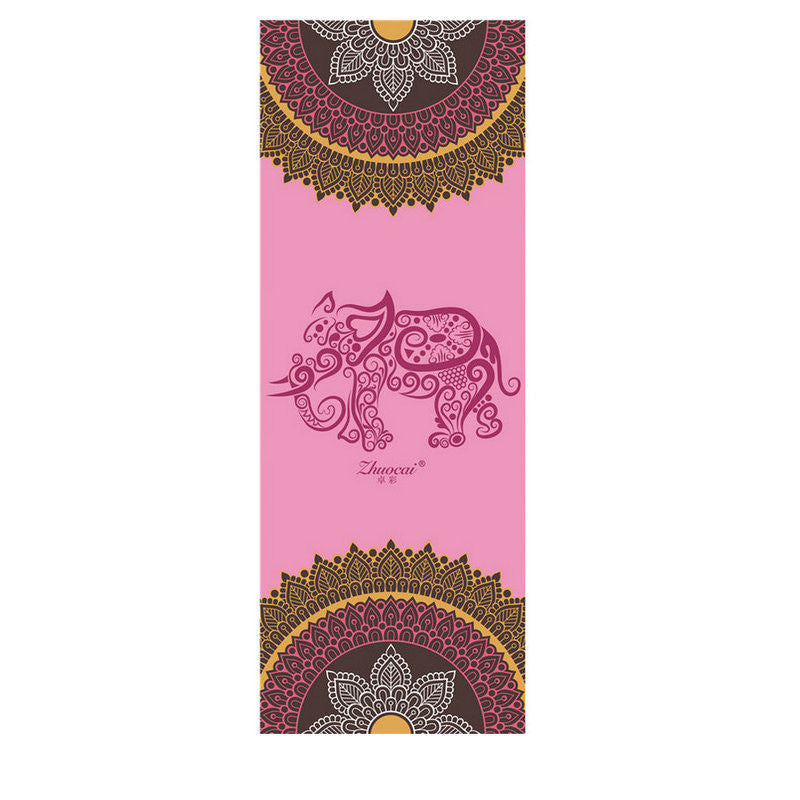 PU Rubber Suede Yoga Mat – Non-Slip Extra Wide Fitness Mat for Home & Gym (183×68cm) - Glowify