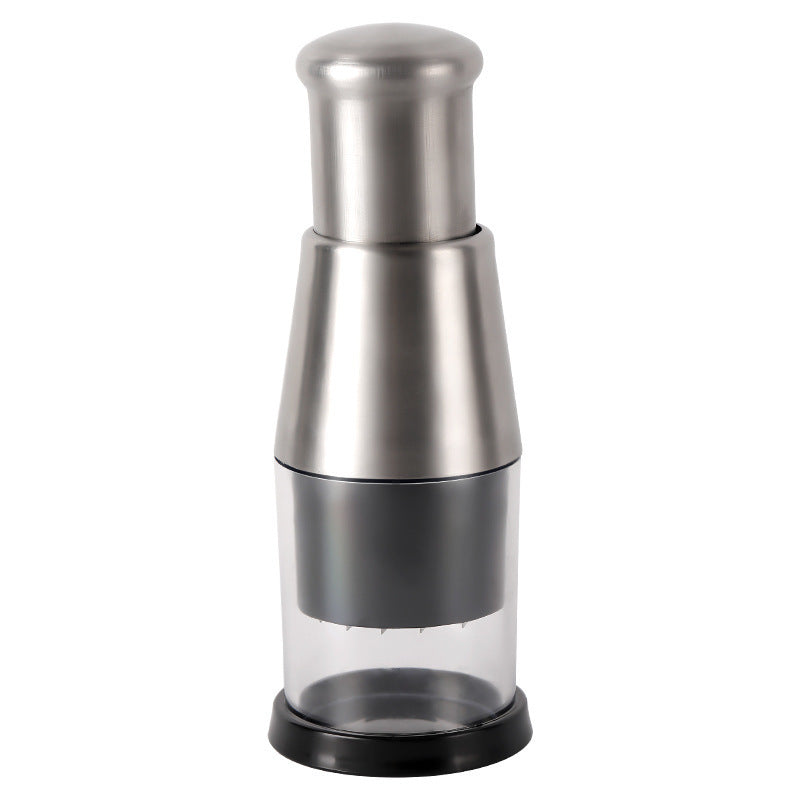 Manual Garlic Crusher & Onion Chopper – Stainless Steel Vegetable Press Kitchen Gadget - Glowify