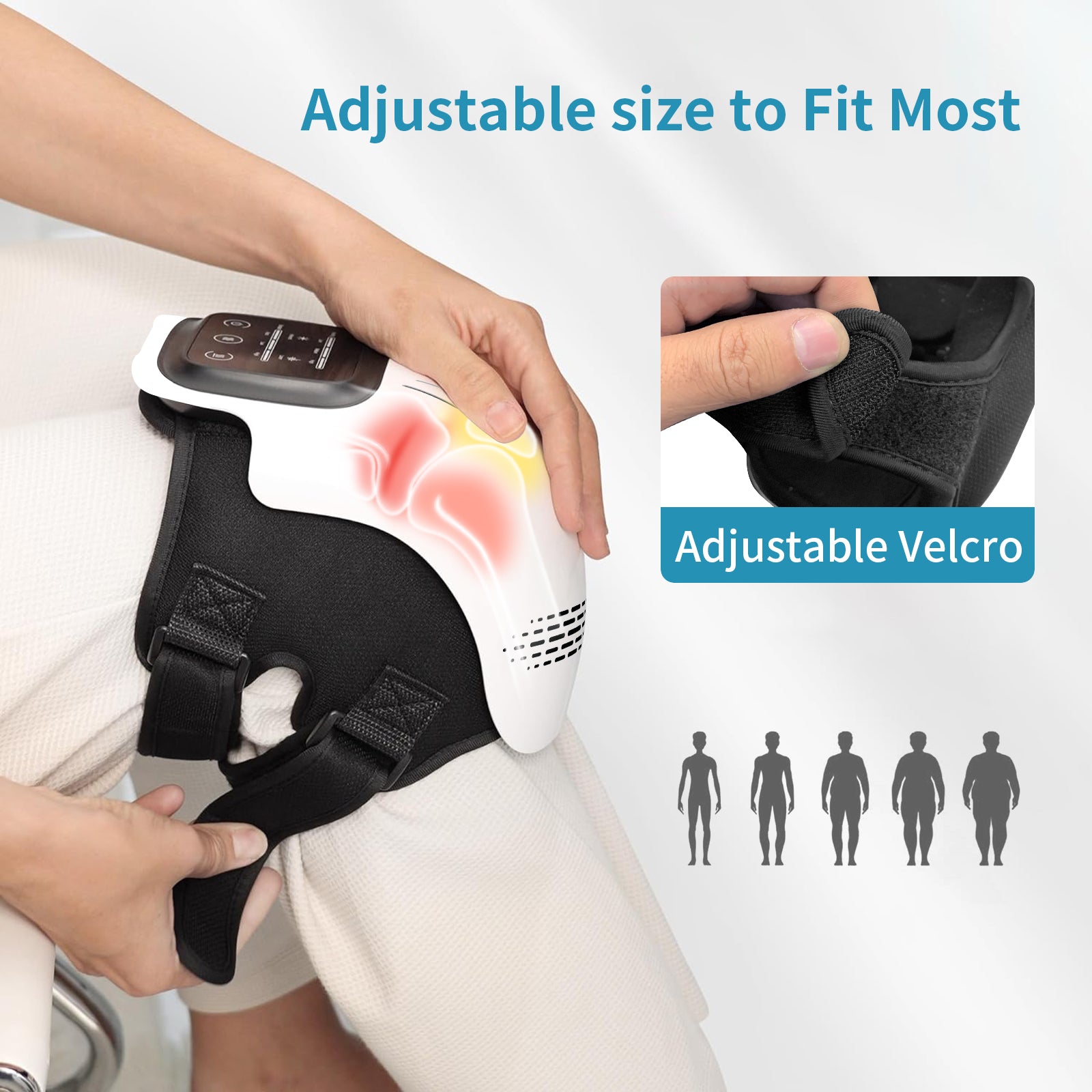 Electric Intelligent Knee Massager with Infrared Heat & Vibration – Rechargeable Home Pain Relief & Deep Kneading Therapy Device - Glowify