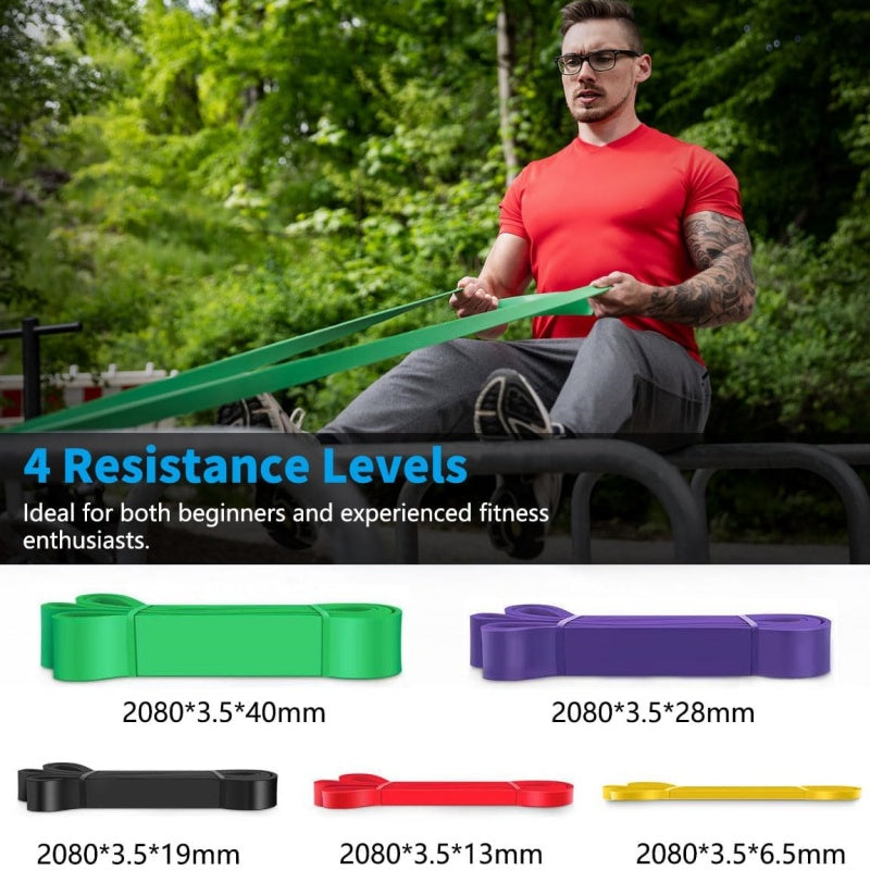 Heavy-Duty Resistance Bands Set – Assisted Pull-Up & Full-Body Latex Workout Bands for Home & Gym