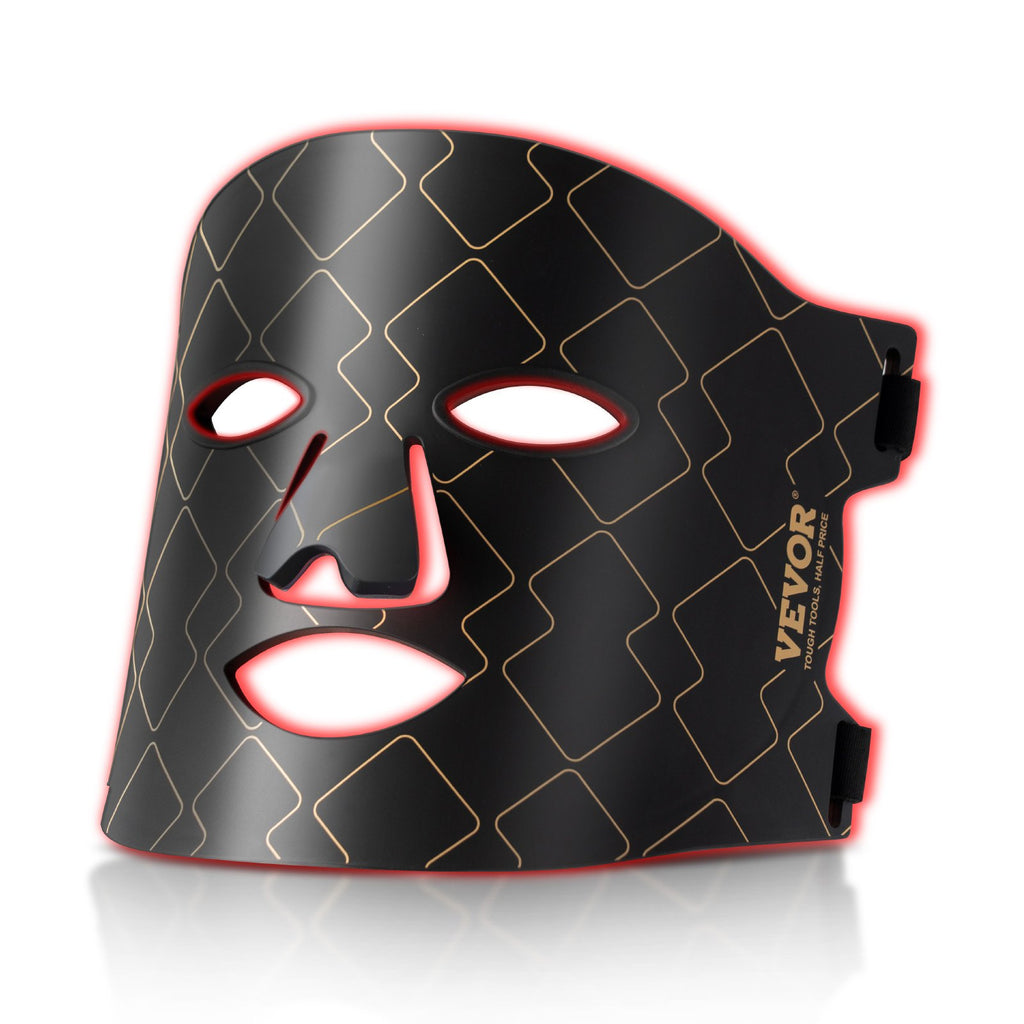LED Red Light Therapy Face Mask – 3 Wavelengths & 3 Intensity Levels, Portable Skincare Device
