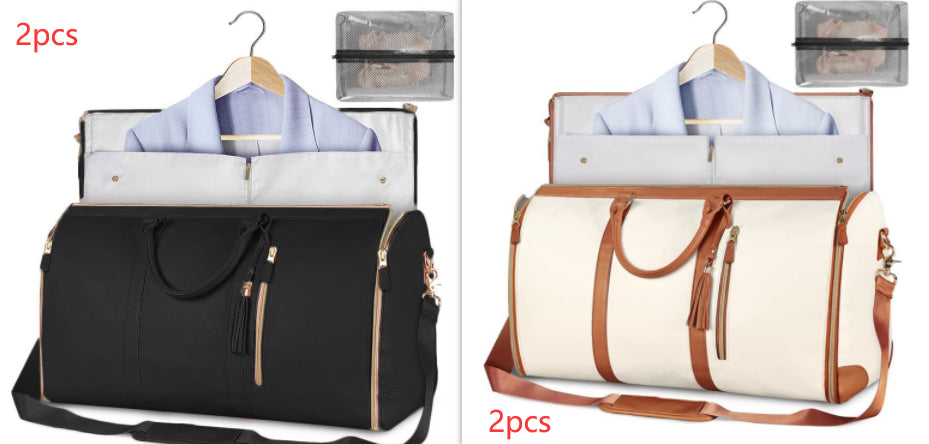 Large Capacity Women’s Travel Duffle Bag – Waterproof Folding Suit & Clothes Tote with Dry/Wet Separation - Glowify