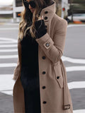 Glowify Elegant Slim-Fit Women’s Long Coat – Everyday Comfort & Style - Glowify