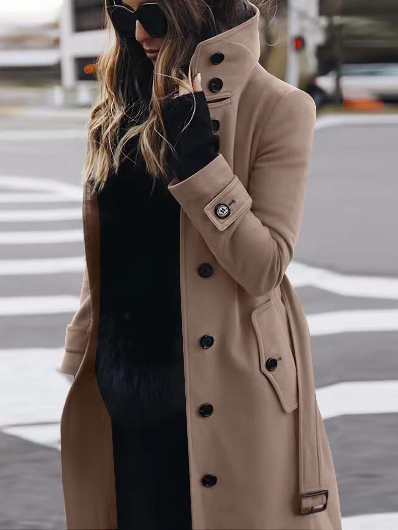 Glowify Elegant Slim-Fit Women’s Long Coat – Everyday Comfort & Style - Glowify