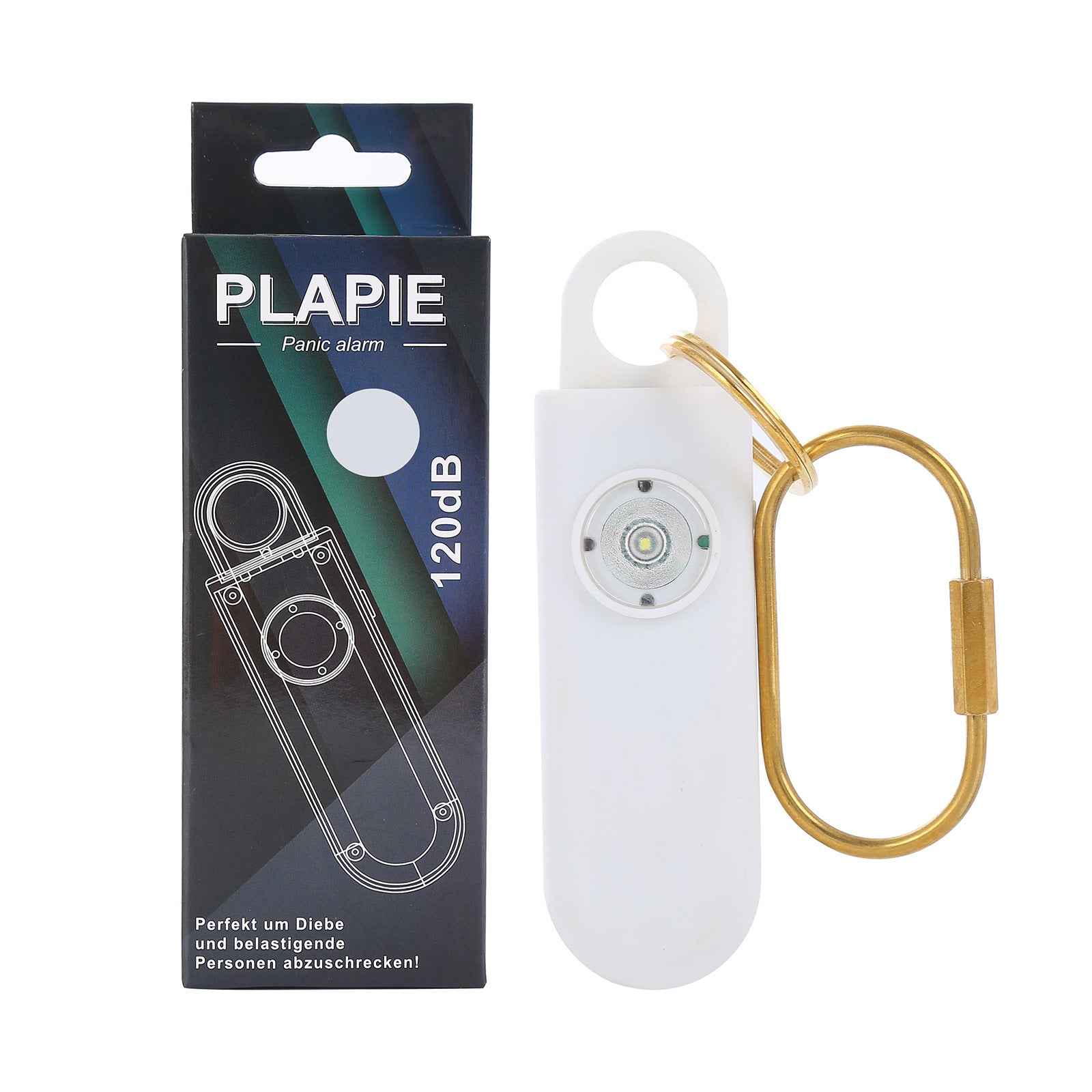 Personal Portable Anti-Lost Safety Alarm – 120dB Wolf Guard Alarm with Flash Light (Keychain & Bag Use) - Glowify