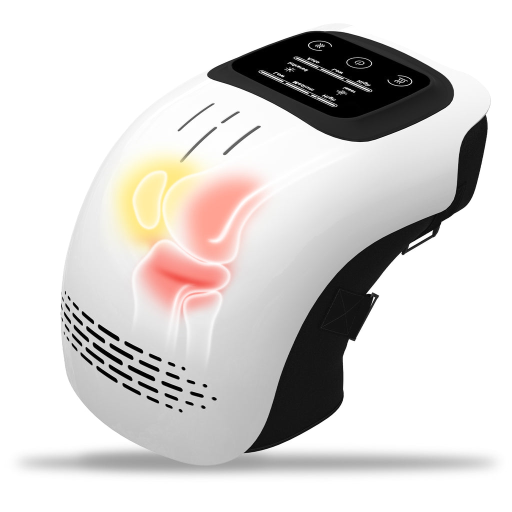 Electric Intelligent Knee Massager with Infrared Heat & Vibration – Rechargeable Home Pain Relief & Deep Kneading Therapy Device - Glowify