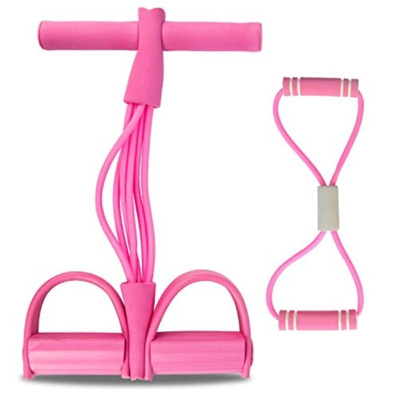 Multi-Function 6-Tube Pedal Resistance Band – Full Body Home Workout Trainer - Glowify