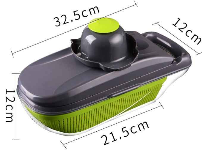 Multi-Function Kitchen Vegetable Cutter – Manual Food Chopper & Slicer with 8 Stainless Steel Blades - Glowify