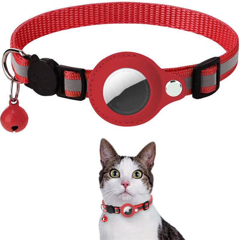 Reflective Waterproof Airtag Collar with Holder – Nylon Protective Air Tag Case for Dogs & Cats - Glowify