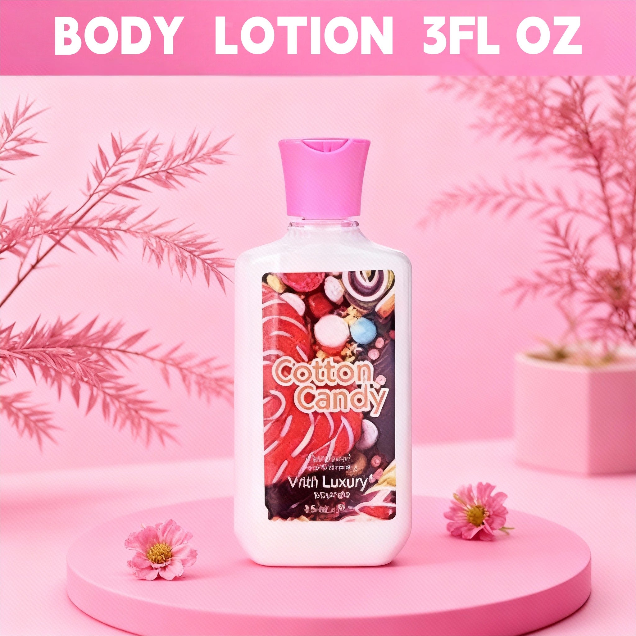 Cotton Candy 3-Piece Bath & Body Travel Spa Gift Set – Shower Gel, Body Lotion & Fragrance Mist - Glowify