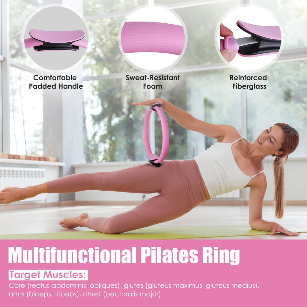 14-Piece Pilates Ring Kit for Women – All-in-One Home Workout Set with Yoga Ball, Resistance Bands & Accessories
