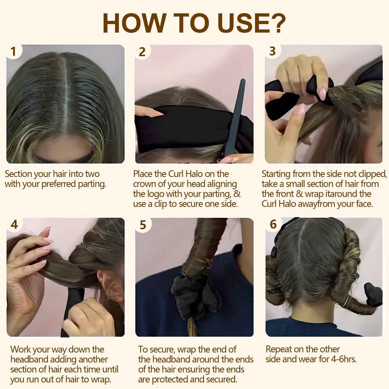 Satin Heatless Hair Curler – Overnight Soft Waves & Natural Curls (No Heat) - Glowify