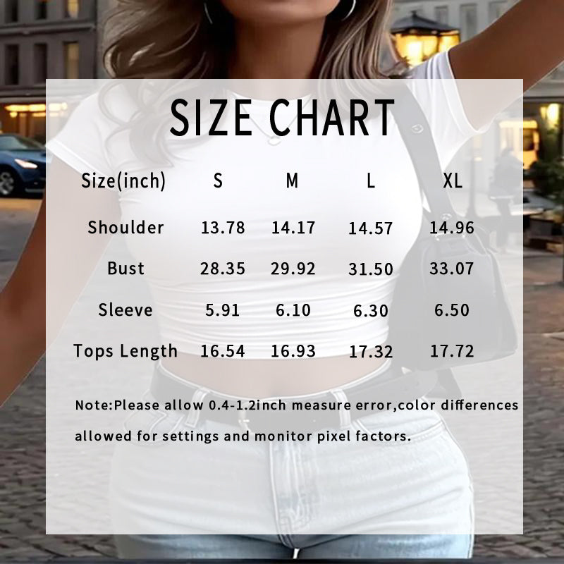 Glowify Comfort Women’s Solid Color Crop Tee – Slim Fit Everyday Basic Top - Glowify