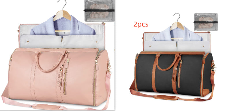 Large Capacity Women’s Travel Duffle Bag – Waterproof Folding Suit & Clothes Tote with Dry/Wet Separation - Glowify