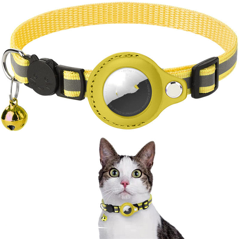 Reflective Waterproof Airtag Collar with Holder – Nylon Protective Air Tag Case for Dogs & Cats - Glowify