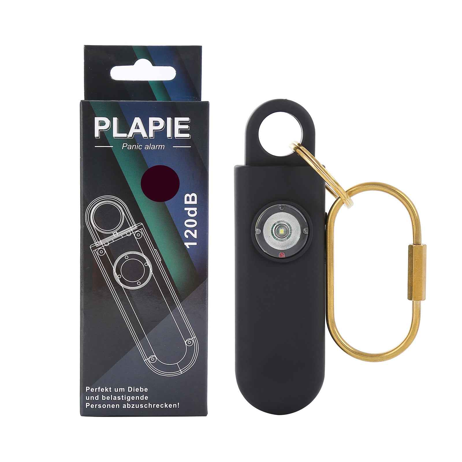 Personal Portable Anti-Lost Safety Alarm – 120dB Wolf Guard Alarm with Flash Light (Keychain & Bag Use) - Glowify