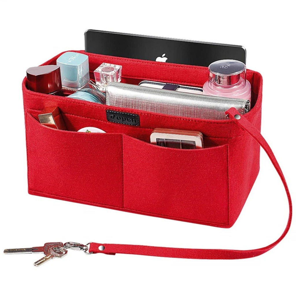 Women’s Felt Handbag Organizer Insert – Large Capacity Bag Liner with Pockets - Glowify