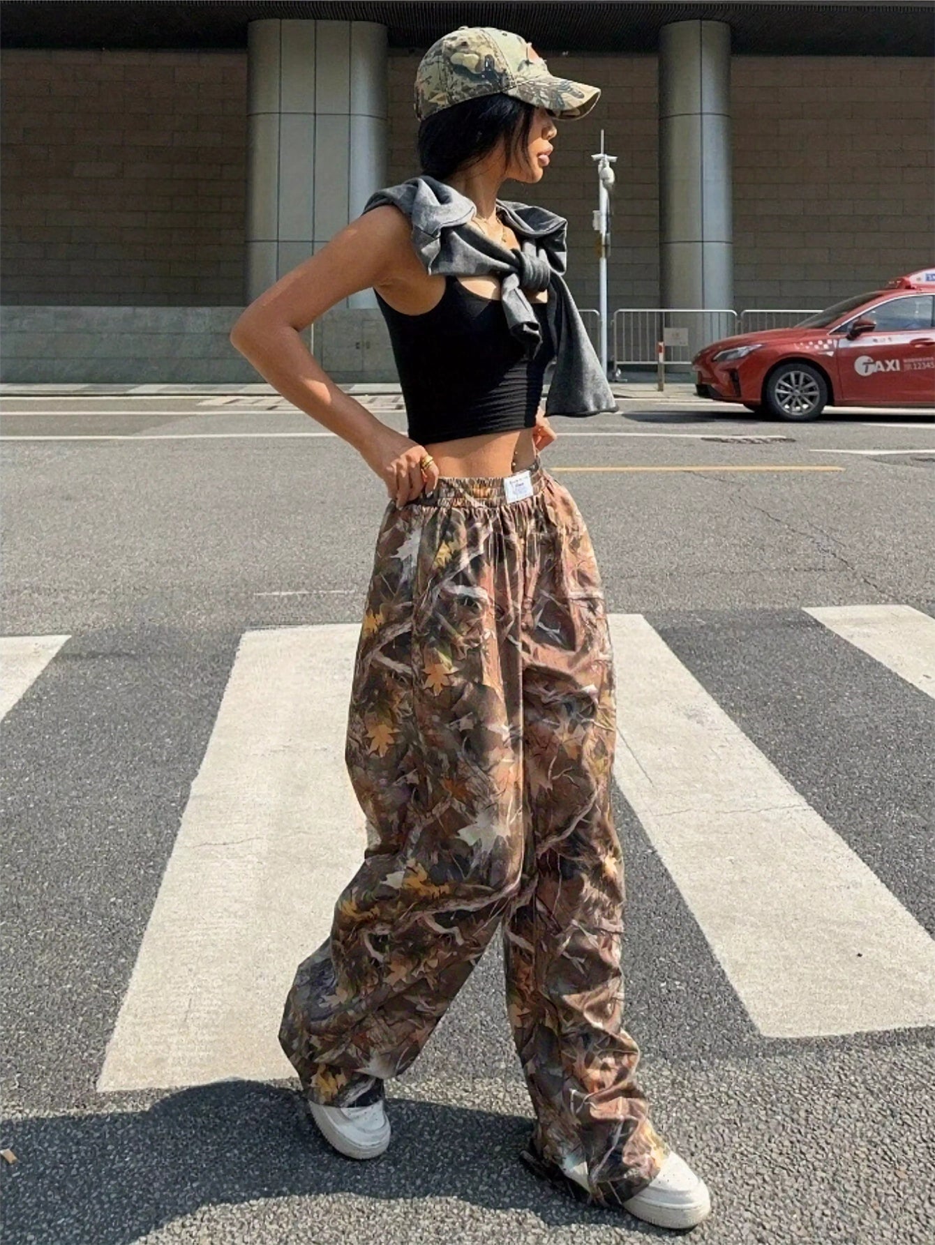 Women’s Camouflage Cargo Pants – Y2K Hip Hop Baggy Streetwear Multi-Pocket Trousers - Glowify