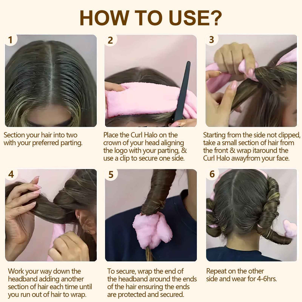 Satin Heatless Hair Curler – Overnight Soft Waves & Natural Curls (No Heat) - Glowify