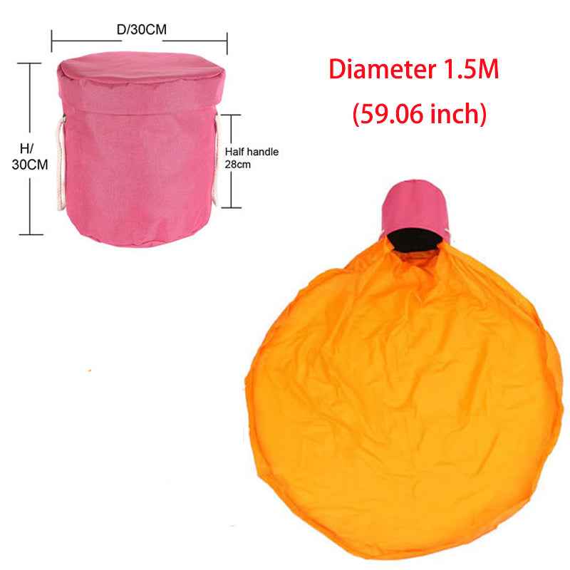 Portable Kids Toy Storage Bag with Play Mat – Quick-Clean Toy Organizer Basket & Bucket - Glowify