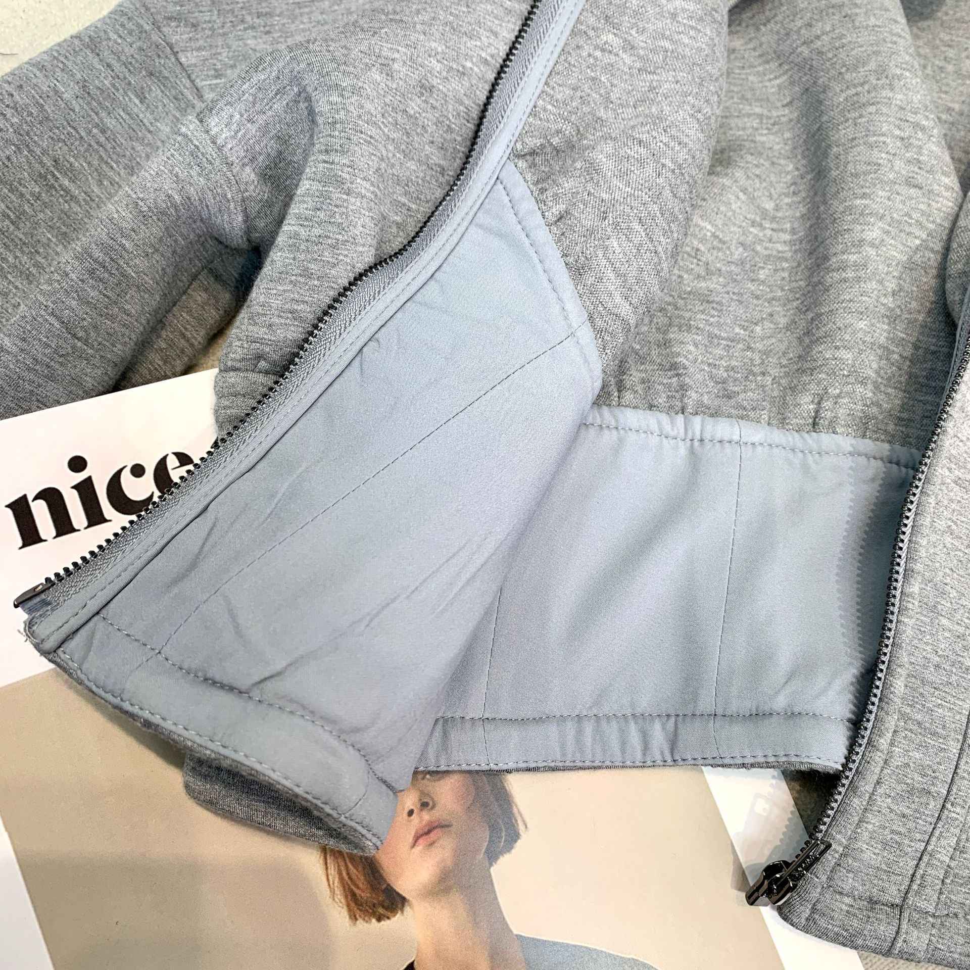 Elite Comfort Grey Cotton Two-Piece Sportswear Set – Casual Jacket & Pants Outfit - Glowify