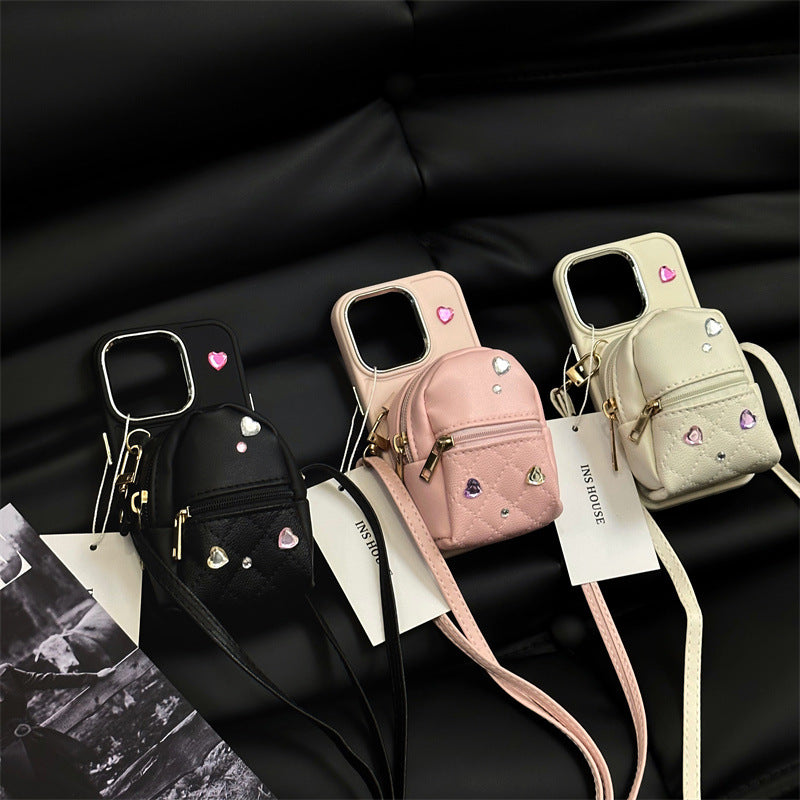 Crossbody Wallet Phone Case for iPhone – Cute Light Luxury Bag Case with Removable Shoulder Strap - Glowify