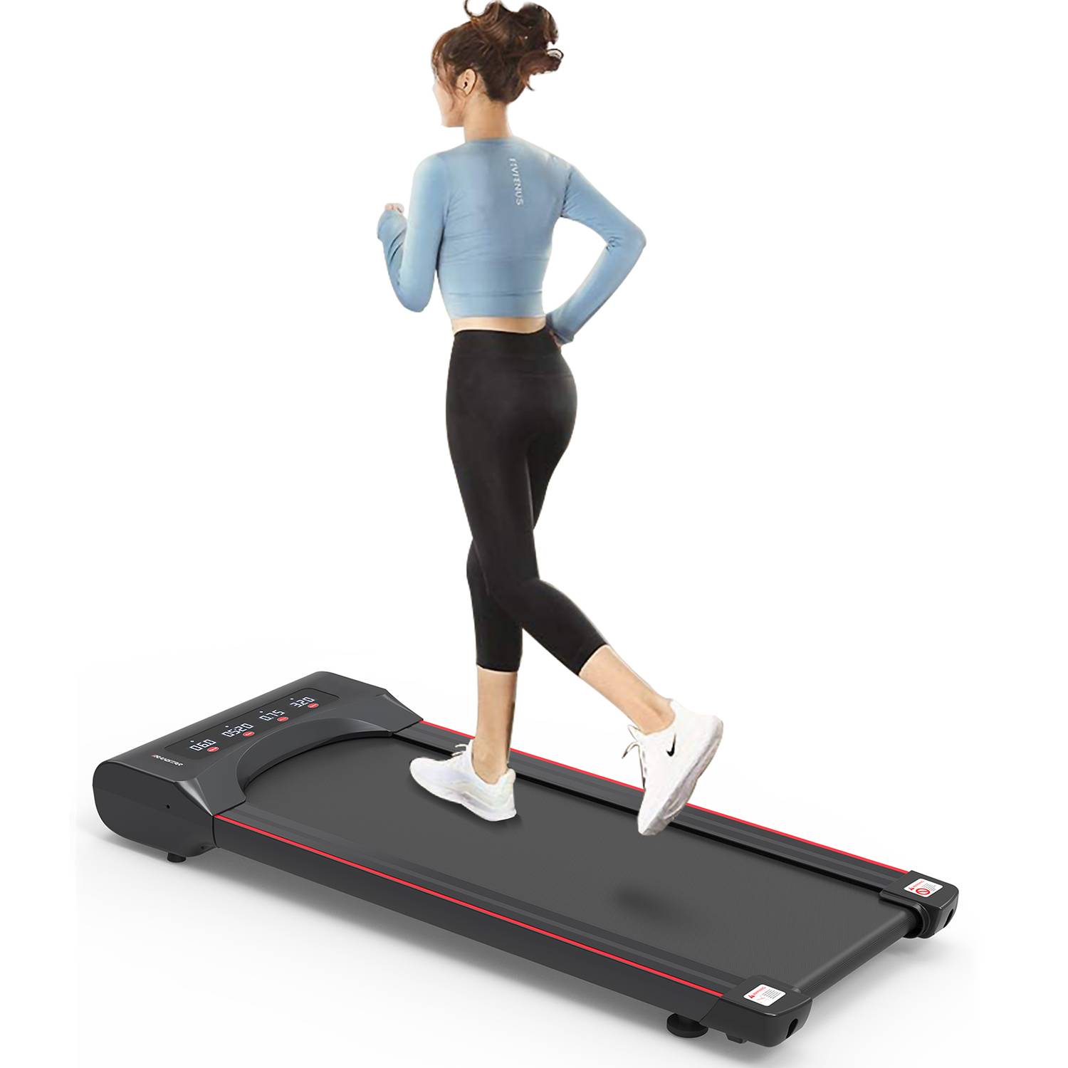 2.5HP Portable Walking Pad Treadmill with Remote & LED Display for Home Office – Under-Desk Exercise Equipment (280 lb Capacity) - Glowify