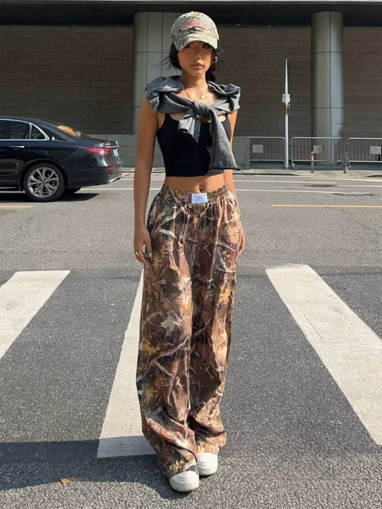 Women’s Camouflage Cargo Pants – Y2K Hip Hop Baggy Streetwear Multi-Pocket Trousers - Glowify