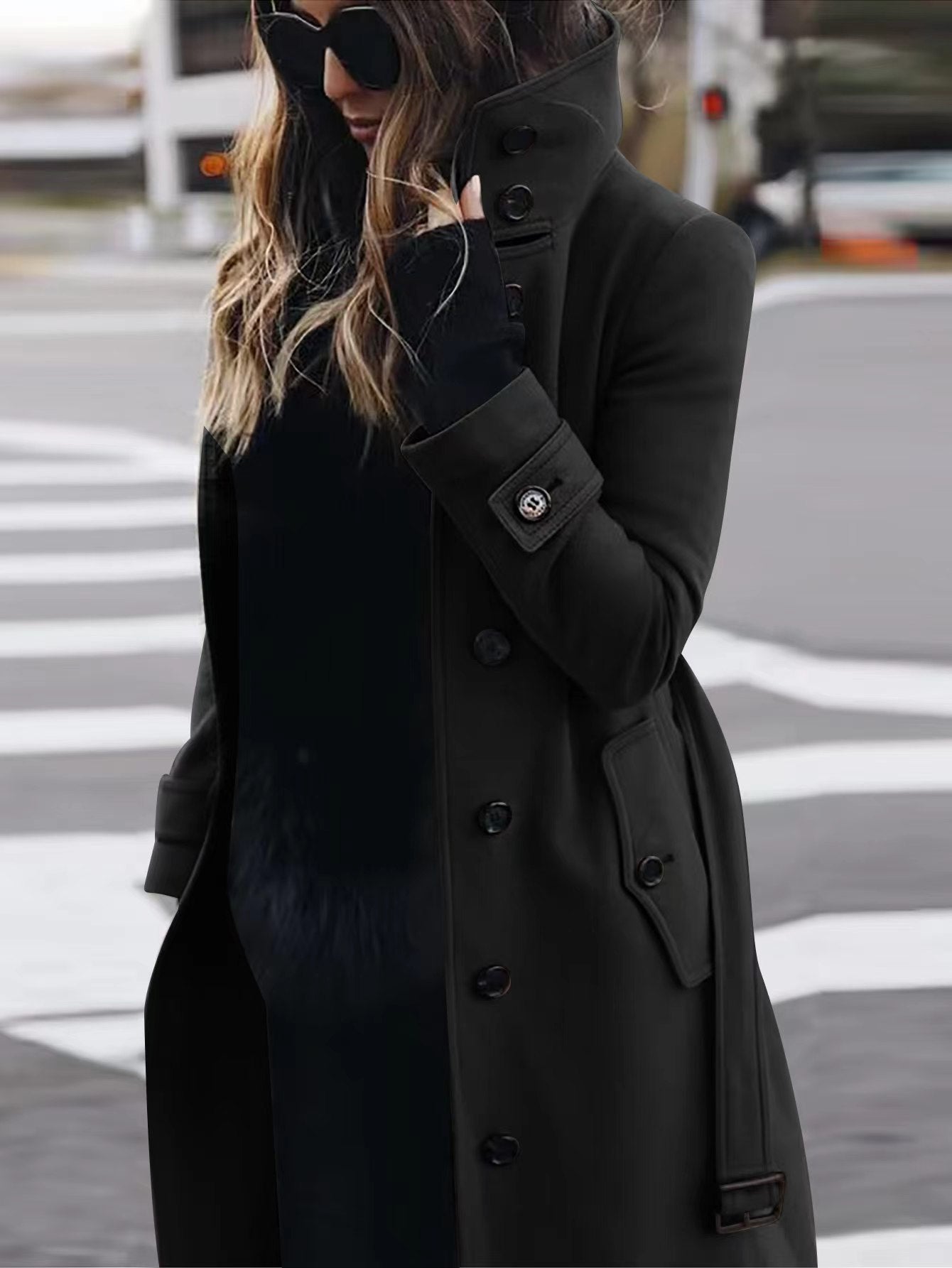 Glowify Elegant Slim-Fit Women’s Long Coat – Everyday Comfort & Style - Glowify