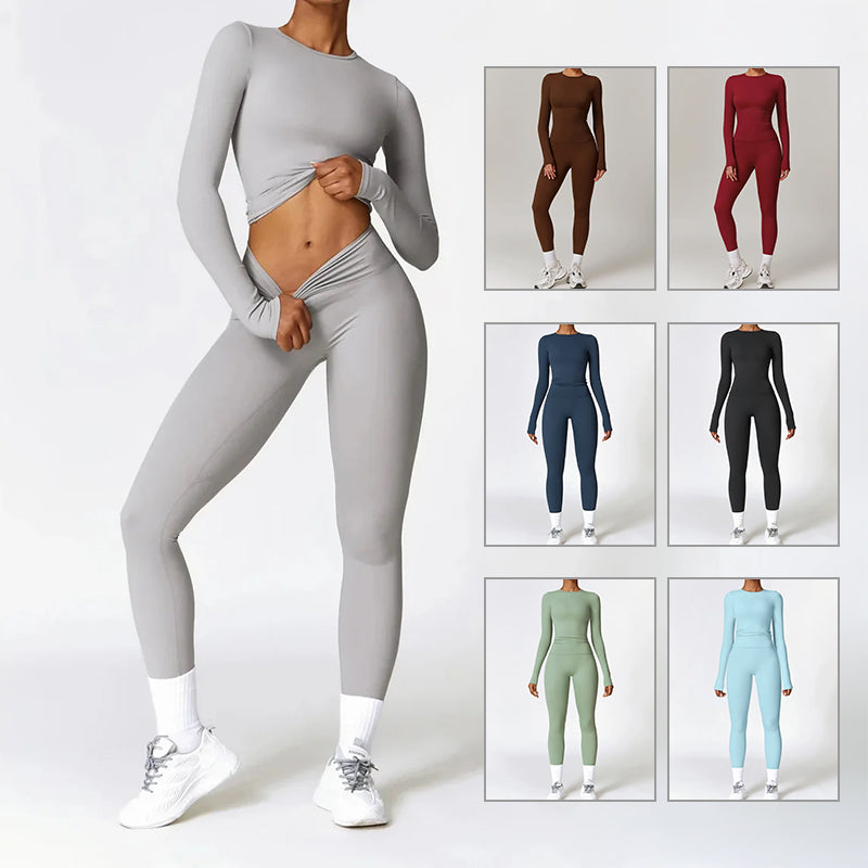 Yoga Tight-Fit Set with Leggings for Women’s Activewear - Glowify