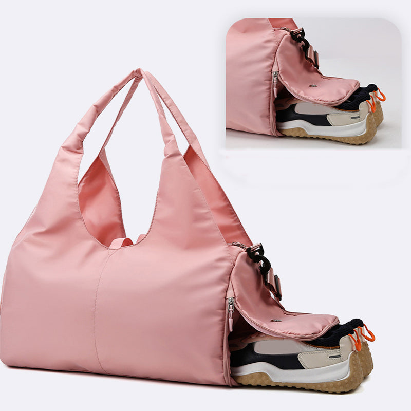 Women’s Large Capacity Yoga & Gym Bag – Dry/Wet Separation Sports Travel Tote with Mat Holder - Glowify