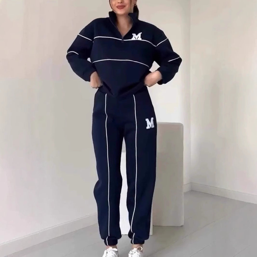 Women’s 2-Piece Lounge Sweatsuit Set – Pullover Sweatshirt & Baggy Sweatpants with Pockets - Glowify