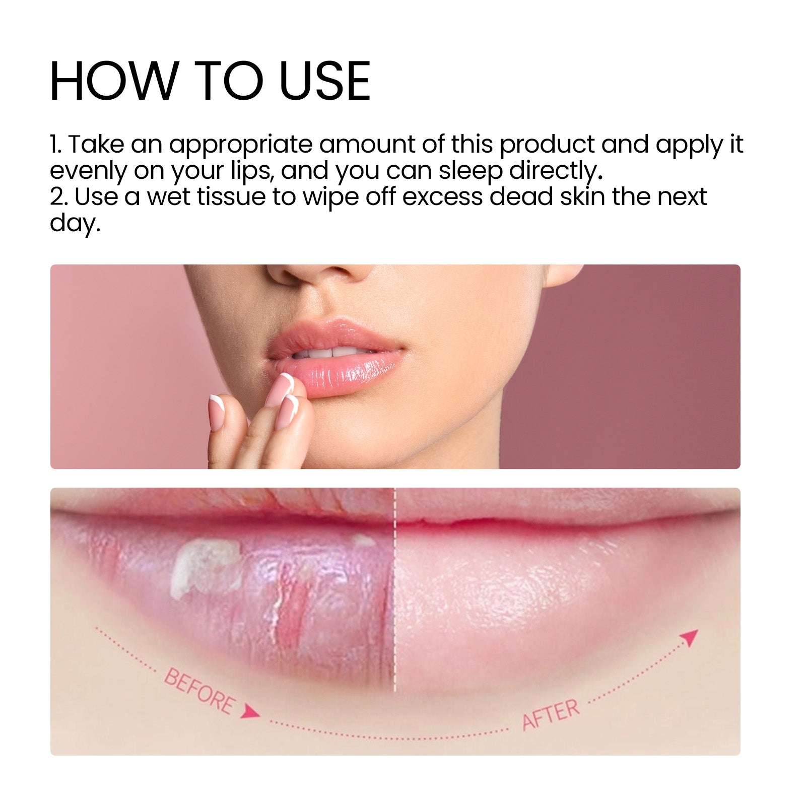 EELHOE Overnight Lip Mask – Strawberry, Shea Butter & Camellia Oil | Hydrating, Exfoliating & Plumping - Glowify