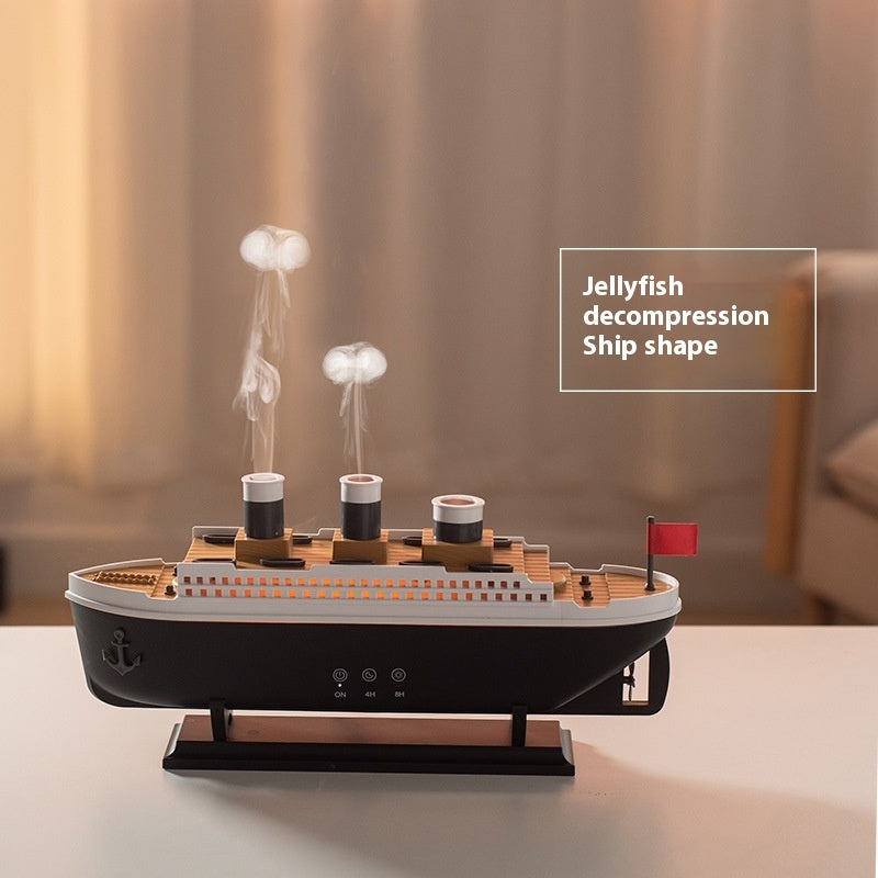 Titanic ship humidifier desktop design black color
