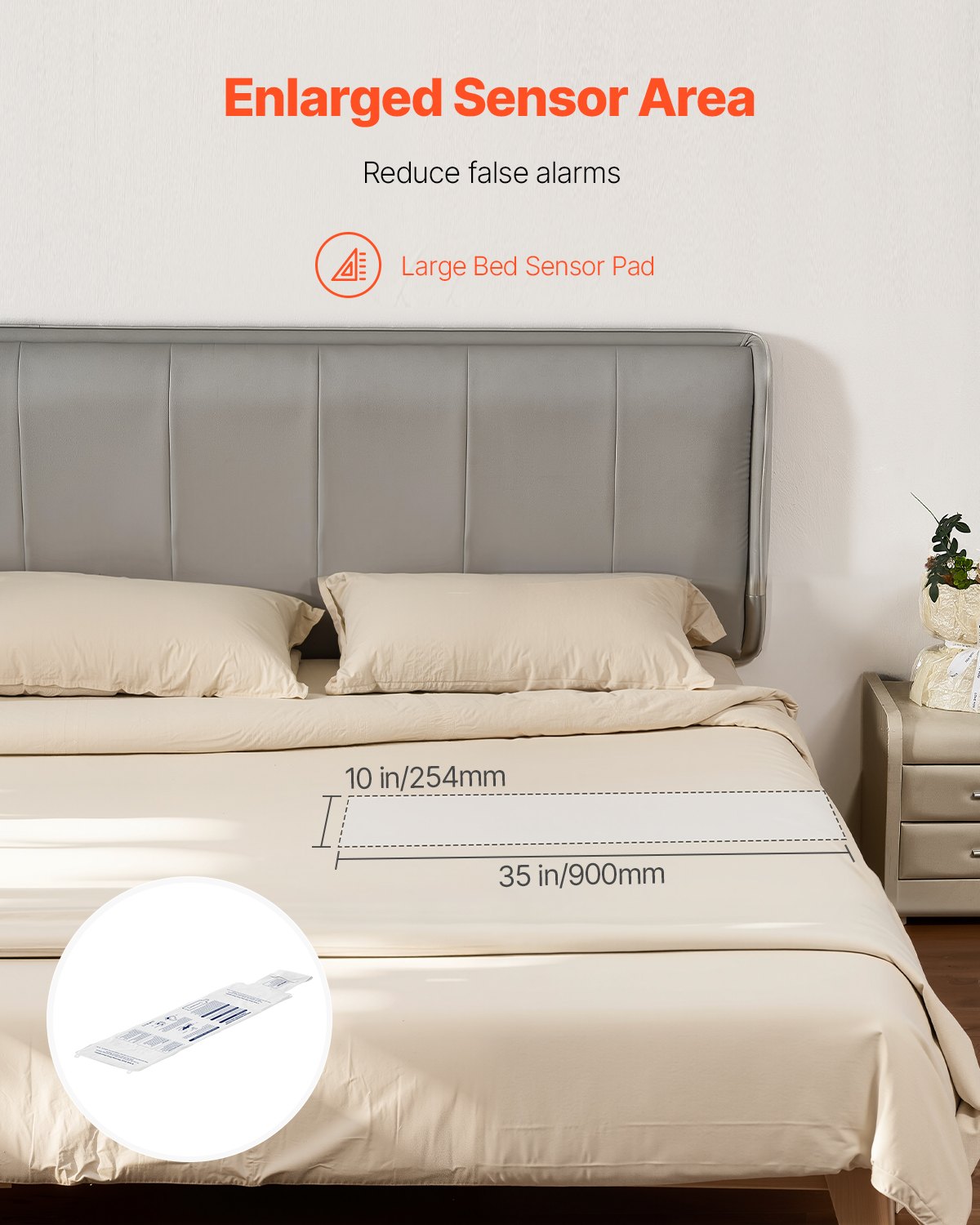 Wireless Bed Alarm System with Sensor Pad & Pager – Early Alert Bed Exit Alarm for Elderly & Caregivers - Glowify