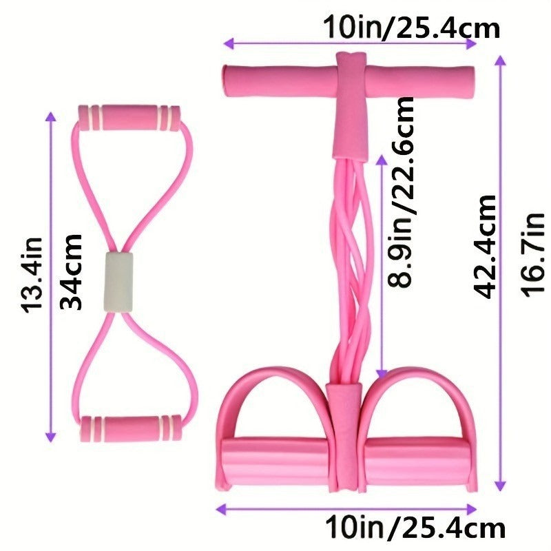 Multi-Function 6-Tube Pedal Resistance Band – Full Body Home Workout Trainer - Glowify