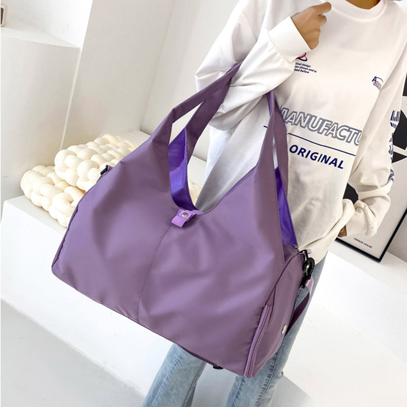 Women’s Large Capacity Yoga & Gym Bag – Dry/Wet Separation Sports Travel Tote with Mat Holder - Glowify