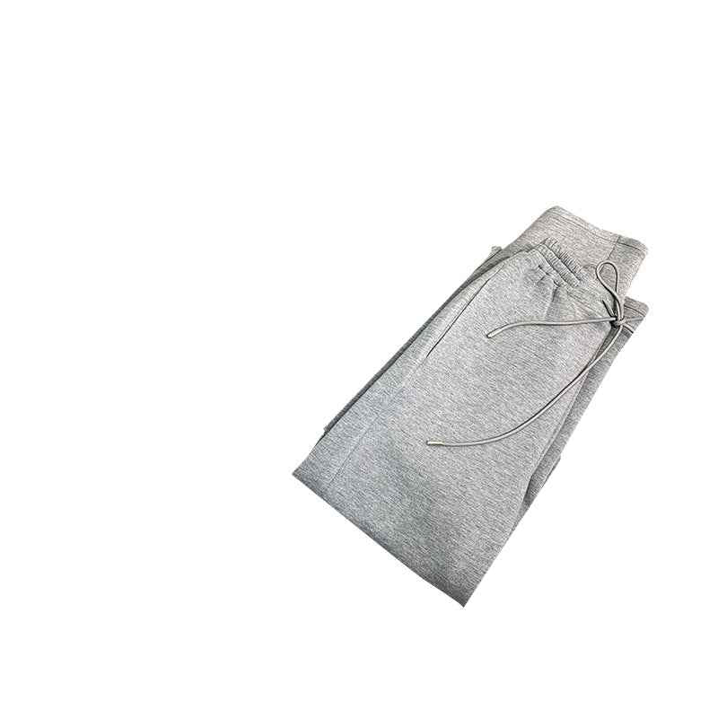 Elite Comfort Grey Cotton Two-Piece Sportswear Set – Casual Jacket & Pants Outfit - Glowify
