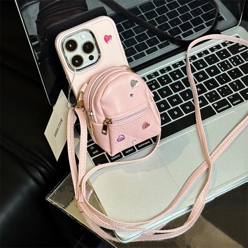 Crossbody Wallet Phone Case for iPhone – Cute Light Luxury Bag Case with Removable Shoulder Strap - Glowify