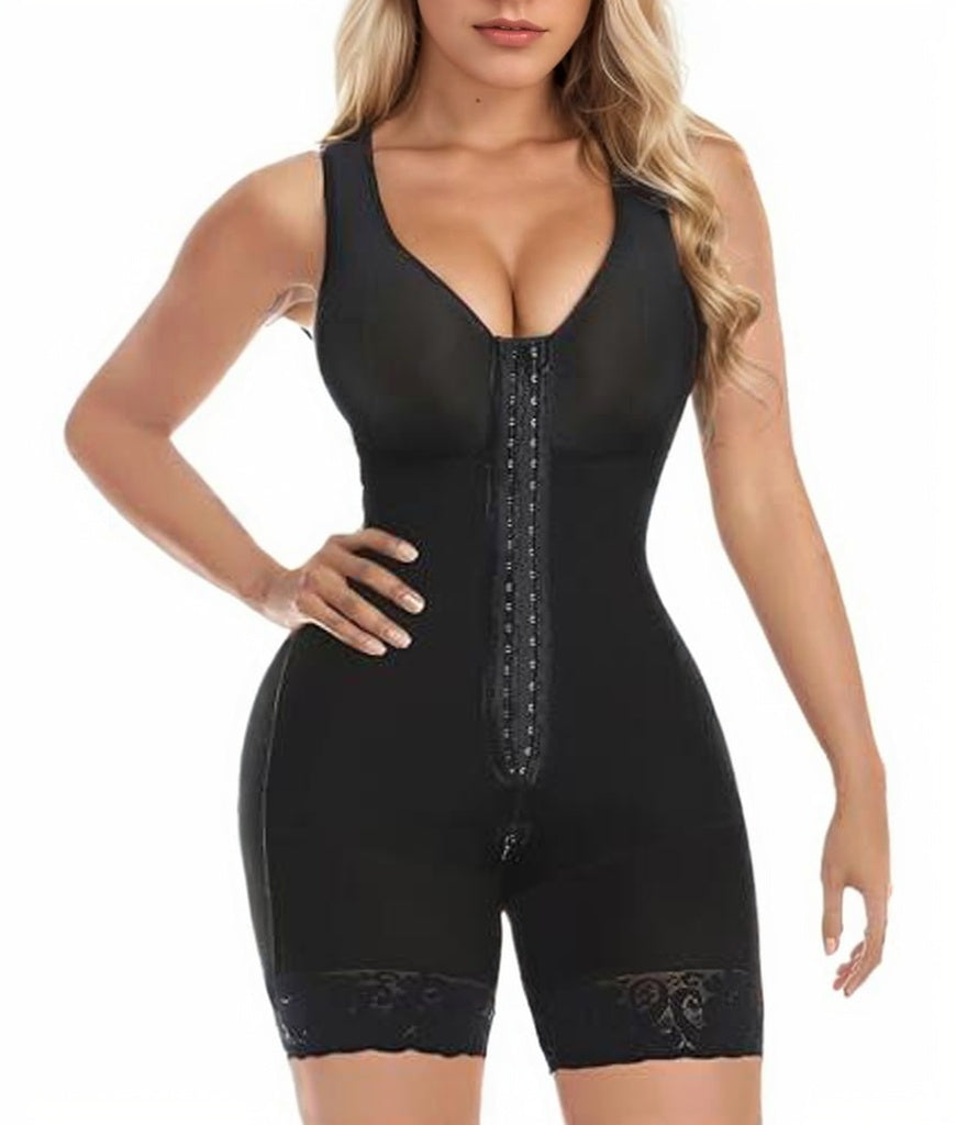 Colombian Full-Body Shapewear Faja – Tummy Control, Butt Lift & Wireless Breast Support with Zipper Crotch - Glowify