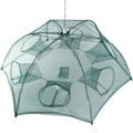 Portable Foldable Fishing Bait Trap Net – 6-Side 6-Hole Automatic Shrimp, Minnow & Crab Trap - Glowify