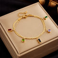 Gold-Plated Double Layer Snake Chain Bracelet for Women – Punk Luxury Fashion Jewelry - Glowify