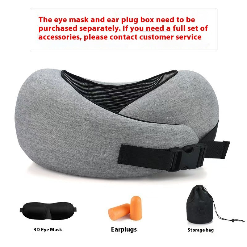 Soft Memory Foam Travel Neck Pillow – U-Shape Adjustable Support for Plane, Car & Office Naps - Glowify