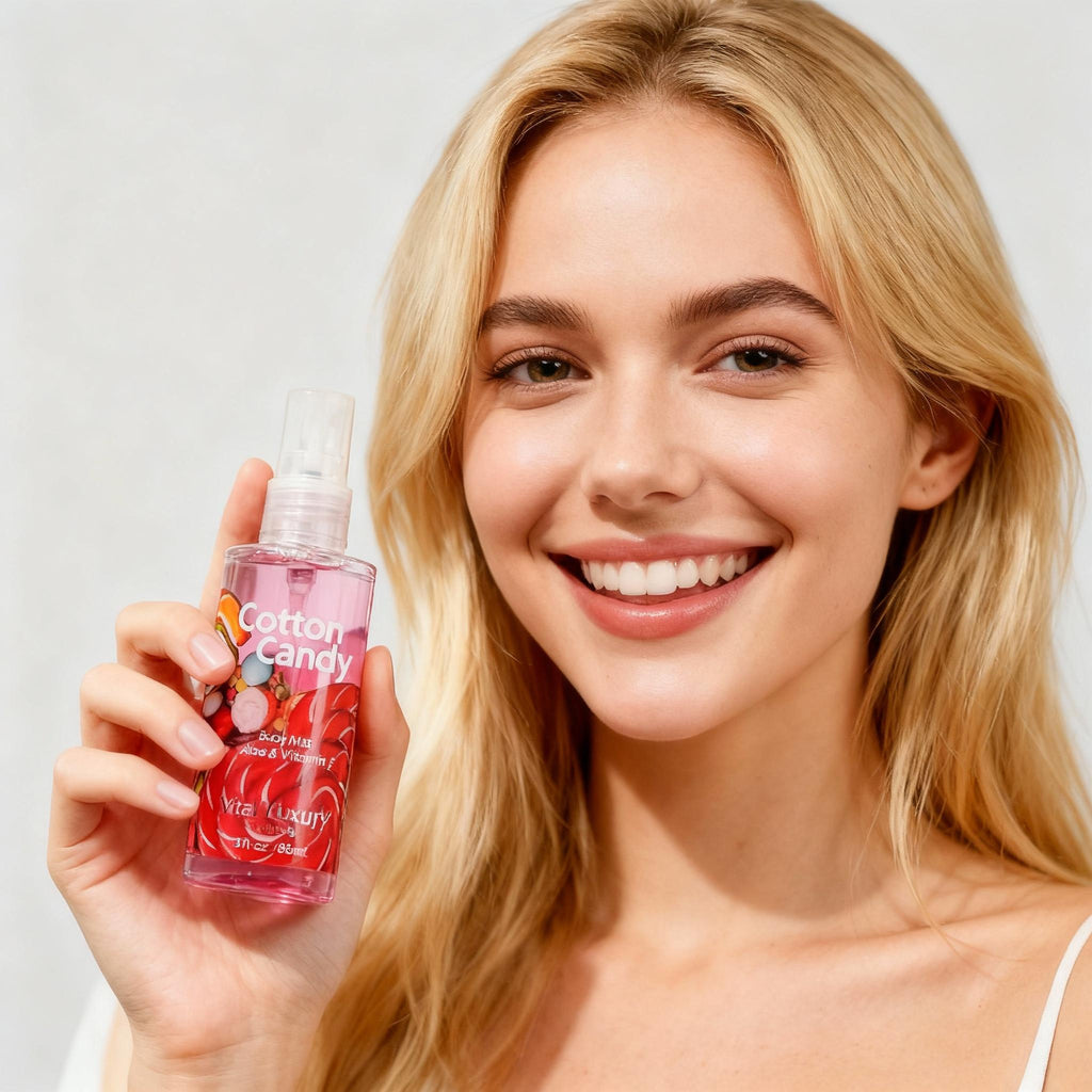 Cotton Candy 3-Piece Bath & Body Travel Spa Gift Set – Shower Gel, Body Lotion & Fragrance Mist - Glowify