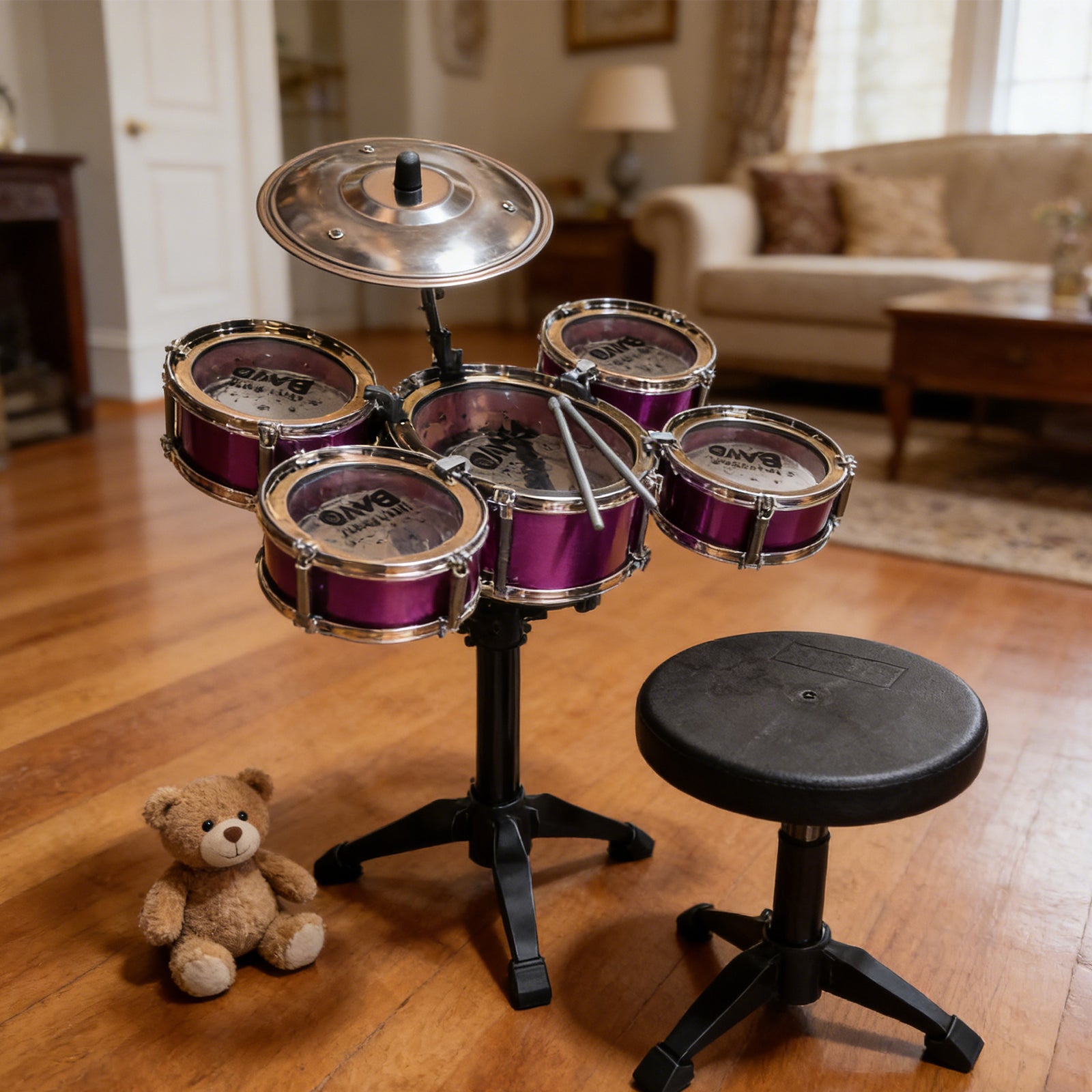 Jazz Drum Toy 5612 – Musical Drum Set Toy for Kids | Early Education Rhythm Instrument - Glowify