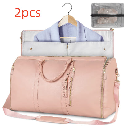 Large Capacity Women’s Travel Duffle Bag – Waterproof Folding Suit & Clothes Tote with Dry/Wet Separation - Glowify