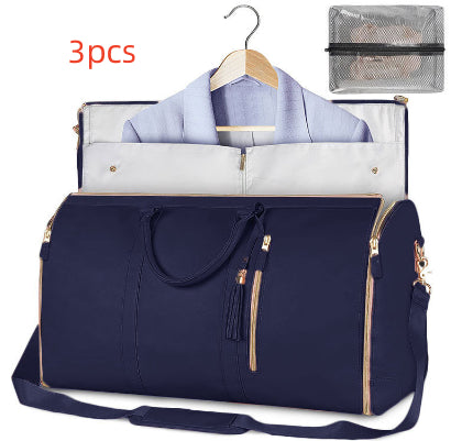 Large Capacity Women’s Travel Duffle Bag – Waterproof Folding Suit & Clothes Tote with Dry/Wet Separation - Glowify