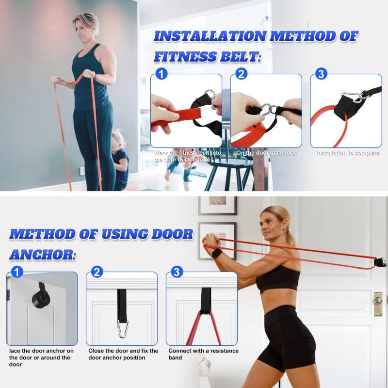 Heavy-Duty Resistance Bands Set – Assisted Pull-Up & Full-Body Latex Workout Bands for Home & Gym